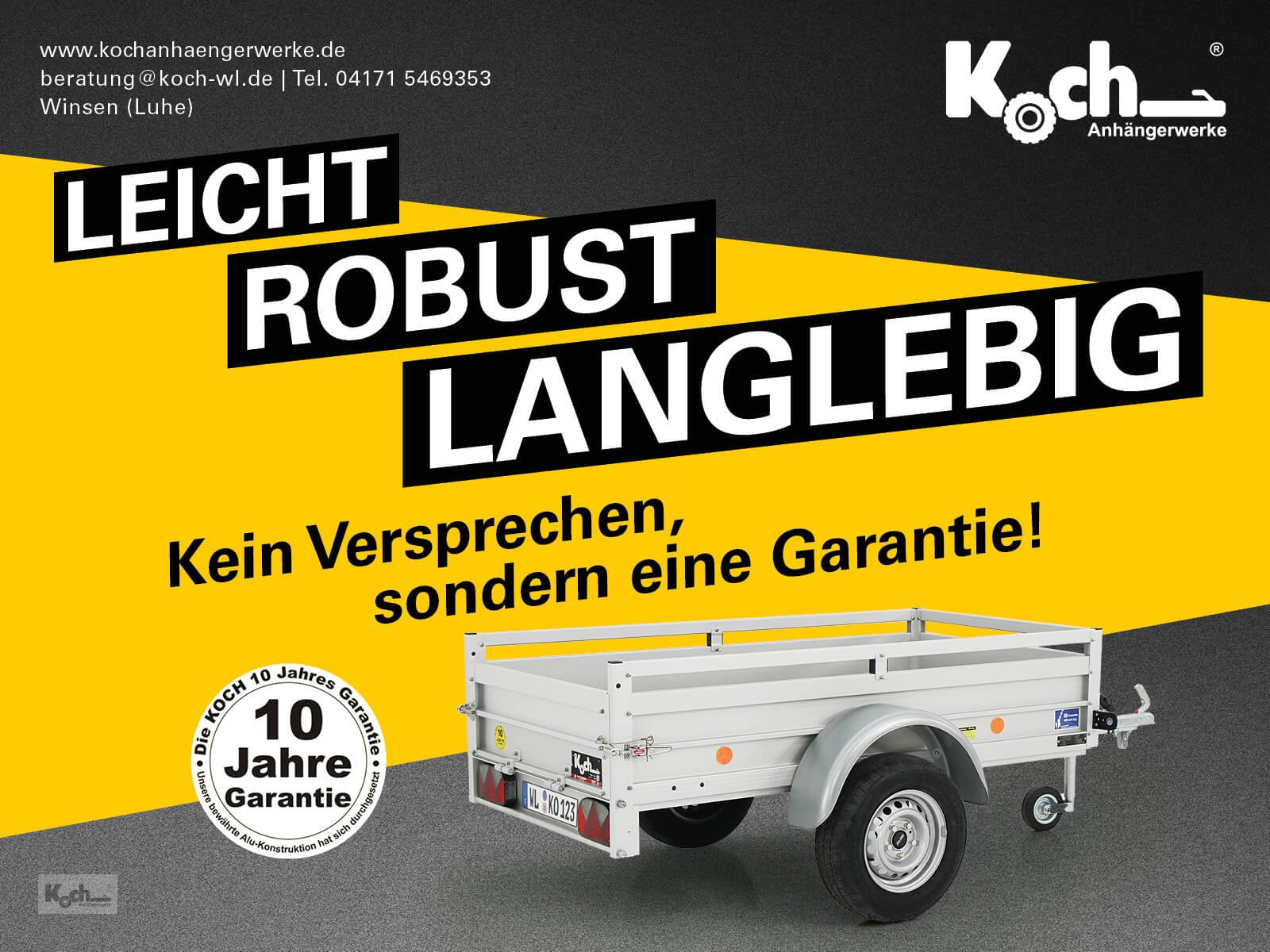 Anhänger Türe ait Sonstige Koch-AnhÃ¤nger 150x300cm 2,0t|Typ 7.20 Hobby|Hochplane 180 cm|Angebot|Koch (Pkw10200720180Ko), Neumaschine içinde Winsen (Luhe) (resim 14)